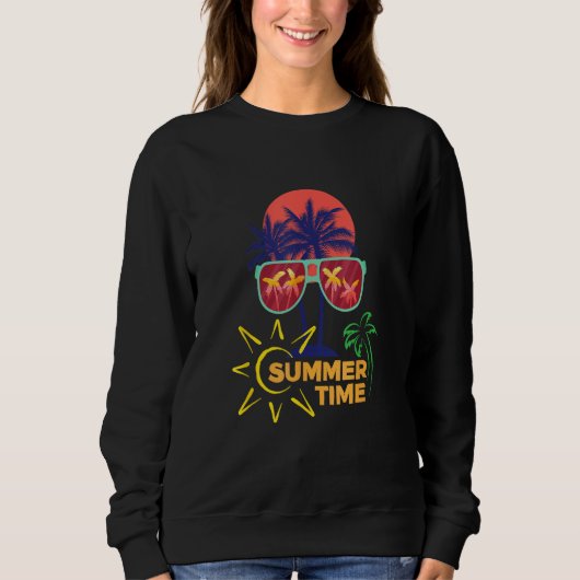 Beach for Women Hawaiian GraphicSunshine Summer Va Trui (Voorkant)