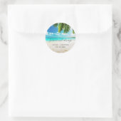 Beach Forever altijd bruiloftsgunst Ronde Sticker (Tas)