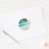 Beach Forever altijd bruiloftsgunst Ronde Sticker (Envelop)