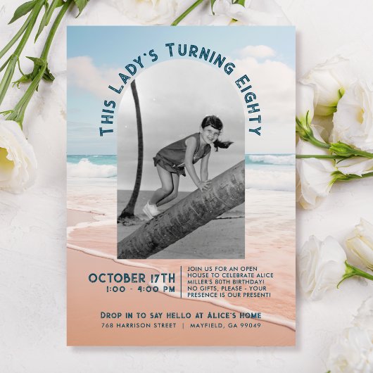 Beach  Foto 80e verjaardag Open Huis Kaart