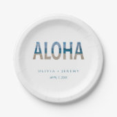 Beach foto Aloha Hawaii Destination Wedination Wed Papieren Bordje (Voorkant)