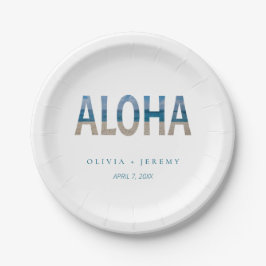 Beach foto Aloha Hawaii Destination Wedination Wed Papieren Bordje