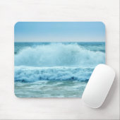 Beach foto Crashing Waves Blue Ocean Beach Muismat (Met muis)