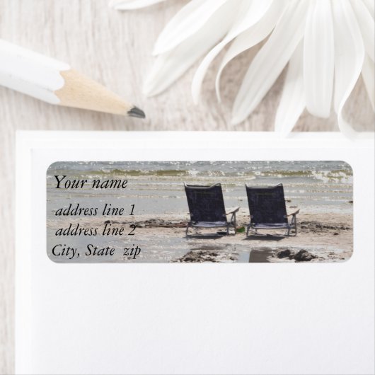 Beach foto etiket (Insitu)