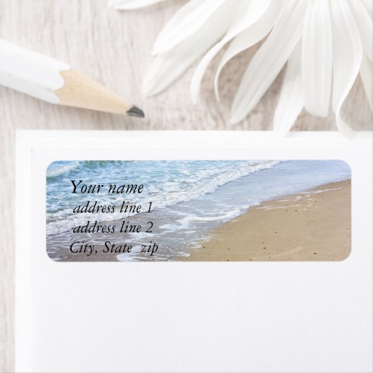 Beach foto etiket (Insitu)