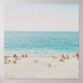 Beach foto Retro Poster (Voorkant)