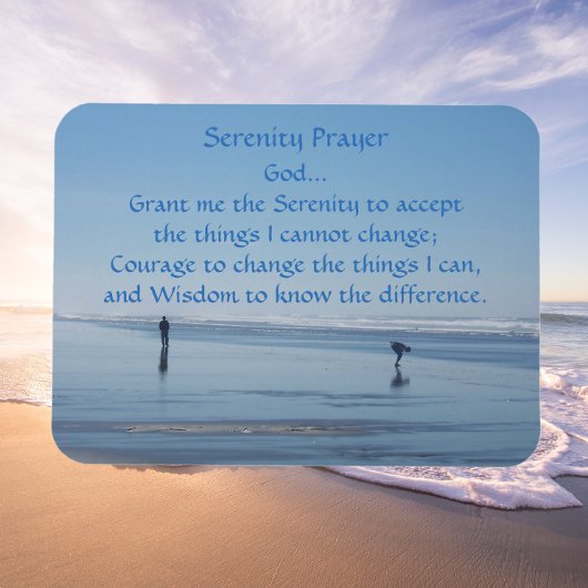 Beach foto Serenity Prayer Ocean Magneet