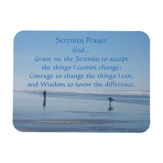 Beach foto Serenity Prayer Ocean Magneet (Horizontaal)