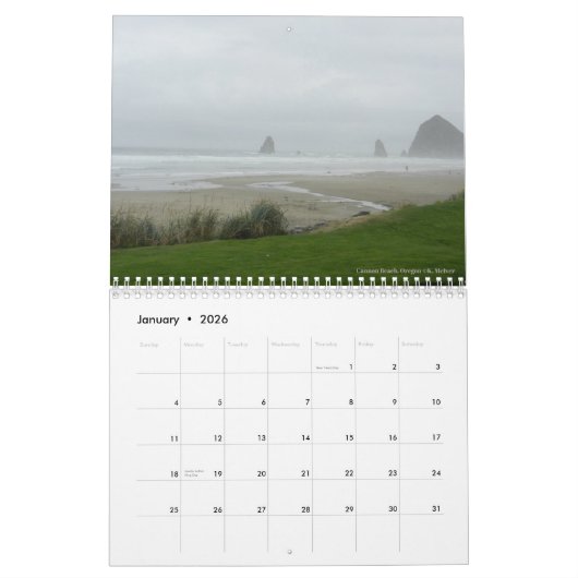 Beach fotografie kalender (Jan 2026)
