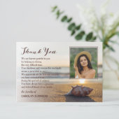 Beach | Fotosympathie Hartelijk dank Bedankkaart (Staand voorkant)