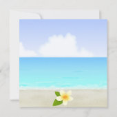 Beach & Frangipani Birthday Uitnodiging (Achterkant)