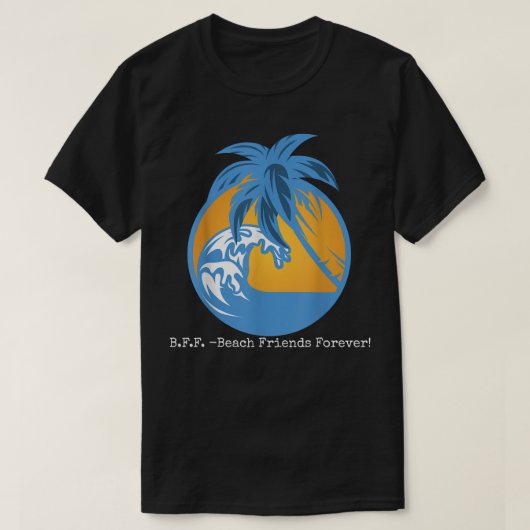Beach Friends Forever BFF Beach T-shirt (Design voorkant)