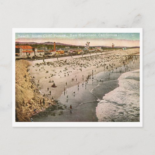 Beach from Cliff House, San Francisco  Briefkaart (Voorkant)