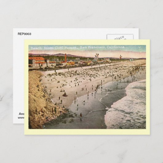 Beach from Cliff House, San Francisco  Briefkaart (Voorkant / Achterkant)
