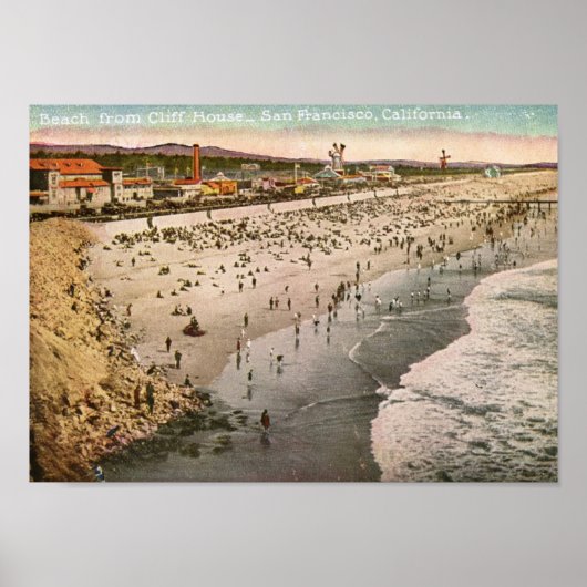 Beach from Cliff House, San Francisco  Poster (Voorkant)