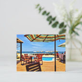 Beach Front Briefkaart (Staand voorkant)