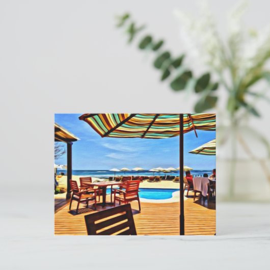 Beach Front Briefkaart (Staand voorkant)