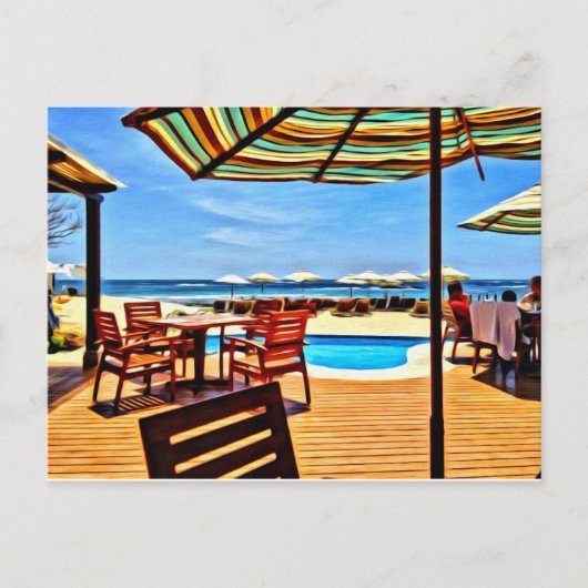 Beach Front Briefkaart (Voorkant)