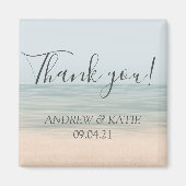 Beach Front  Hawaiian Weddenschap Bedankt Magneet (Voorkant)