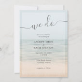 Beach Front  Hawaiian Wedding Kaart (Voorkant)