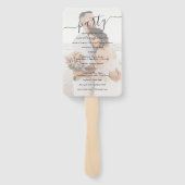 Beach Front Hawaiian Wedding Programme Handwaaier (Achterkant)