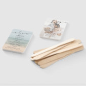 Beach Front Hawaiian Wedding Programme Handwaaier (Niet-gemonteerd)