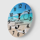 Beach Front J Monogram Grote Klok (Hoek)