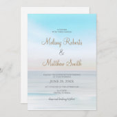 Beach Front Seaside Beach Threadding Weddenschap Kaart (Voorkant / Achterkant)