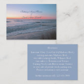 Beach Front Uitzicht Direction-kaarten Visitekaartje (Voorkant / Achterkant)