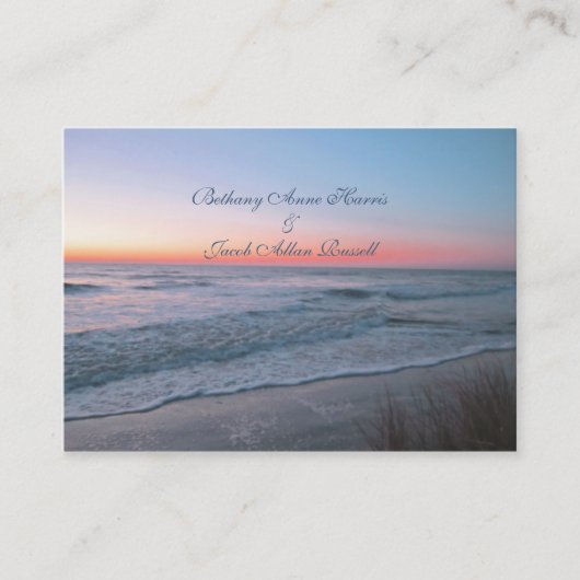 Beach Front Uitzicht Direction-kaarten Visitekaartje (Voorkant)