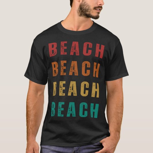 Beach Fun and Vintage Style T-shirt (Voorkant)