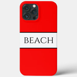 BEACH Fun Bold Helder Rood Witte Zomer Strepen Case-Mate iPhone Case