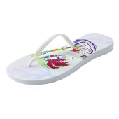 Beach Fun Surfer White Teenslippers (Schuin)