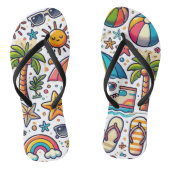 Beach Fun Vibes elementen Teenslippers (Voetbed)