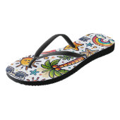 Beach Fun Vibes elementen Teenslippers (Schuin)