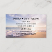 Beach Funeral Cremation Services Visitekaartje (Achterkant)