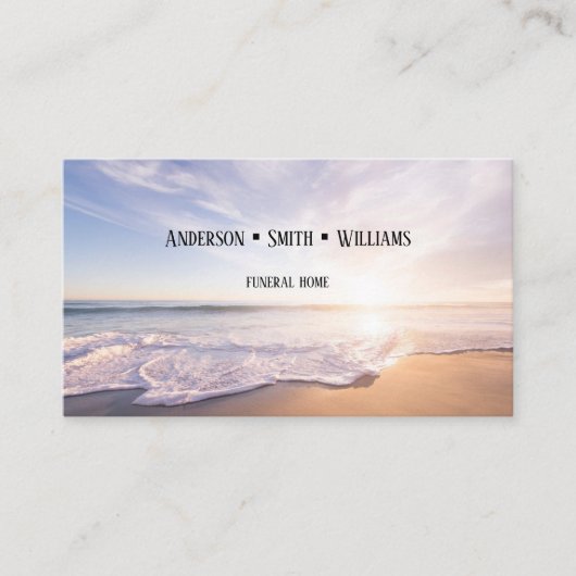 Beach Funeral Cremation Services Visitekaartje (Voorkant)