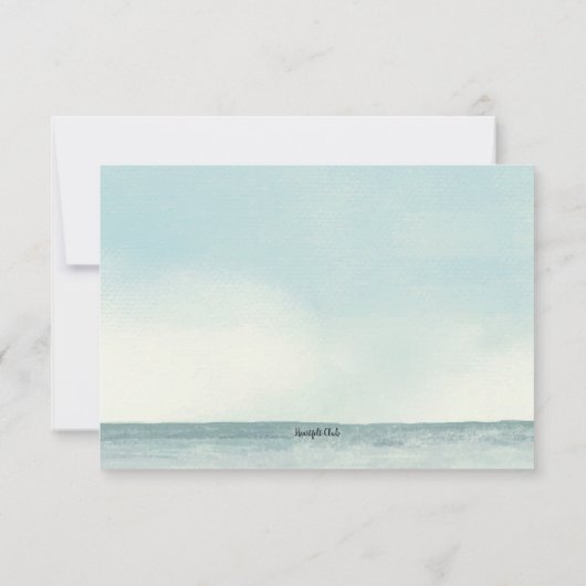 Beach Funeral Dank je kaart (Achterkant)