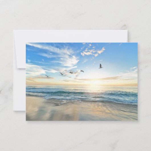 Beach Funeral - Hartelijk dank | Memorial Card Bedankkaart (Achterkant)