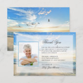 Beach Funeral - Hartelijk dank | Memorial Card Bedankkaart (Voorkant / Achterkant)