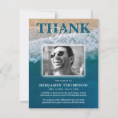 Beach Funeral Memorial Bedankkaart (Voorkant)