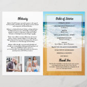 Beach Funeral Memorial Order of Service Programme (Achterkant)