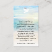 Beach Funeral Memorial Prayer Visitekaartje (Achterkant)