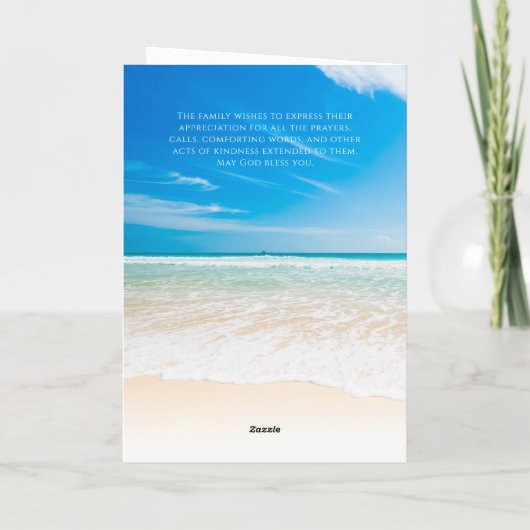 Beach Funeral Memorial Programme Kaart (Achterkant)