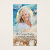 Beach Funeral Oval Photo Memorial Prayer Kaart (Voorkant)