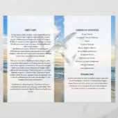Beach Funeral Programme sjabloon (Achterkant)