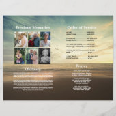 Beach Funeral Service Programme Celebration of Lif Flyer (Achterkant)