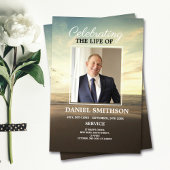Beach Funeral Service Programme Celebration of Lif Flyer