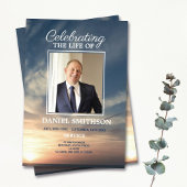 Beach Funeral Service Programme Celebration of Lif Flyer