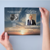 Beach Funeral Service Programme Celebration of Lif Flyer (Hand)